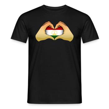 Tadjikistan (en anglais) - T-shirt homme - noir - Devant - AI Model Male 178 light (178cm)