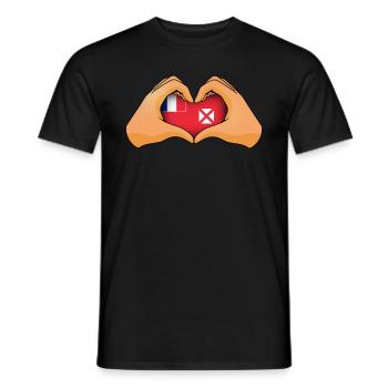 Wallis und Futuna - Männer T-Shirt - Schwarz - Vorne - AI Model Male 178 light (178cm)