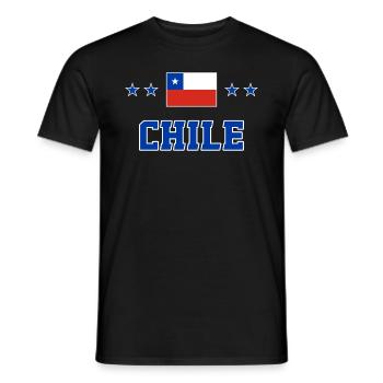 Chile - Männer T-Shirt - Schwarz - Vorne - AI Model Male 178 light (178cm)