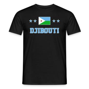 Dschibuti - Männer T-Shirt - Schwarz - Vorne - AI Model Male 178 light (178cm)