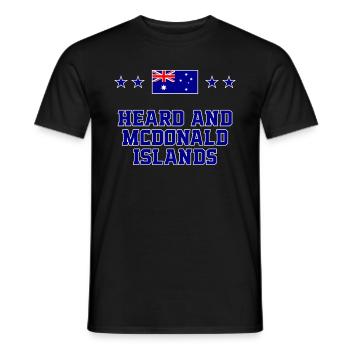 Heard and Mcdonald Islands - Men's T-Shirt - black - Front - AI Model Male 178 light (178cm)