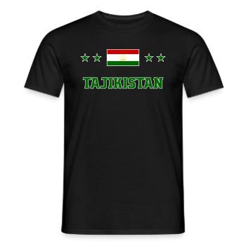 Tadjikistan (en anglais) - T-shirt homme - noir - Devant - AI Model Male 178 light (178cm)