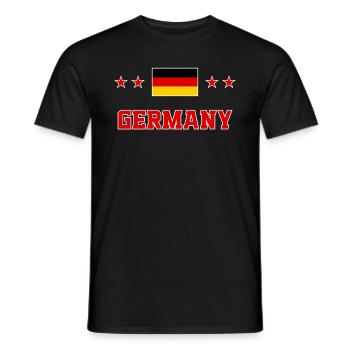 Germany - Men's T-Shirt - black - Front - AI Model Male 178 light (178cm)