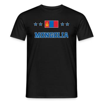 Mongolia - Men's T-Shirt - black - Front - AI Model Male 178 light (178cm)
