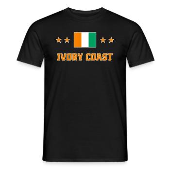 Ivory Coast - Men's T-Shirt - black - Front - AI Model Male 178 light (178cm)