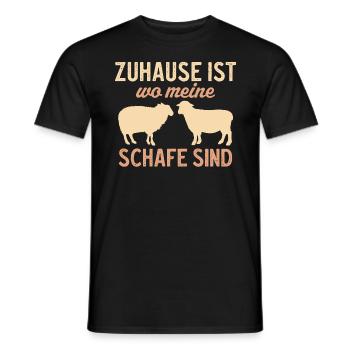 Zuhause ist wo meine Schafe sind - Männer T-Shirt - Schwarz - Vorne - AI Model Male 178 light (178cm)