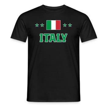 Italie - T-shirt homme - noir - Devant - AI Model Male 178 light (178cm)
