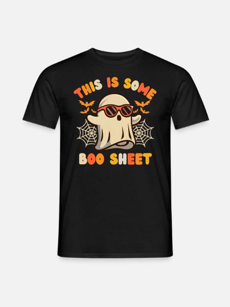 Halloween Ghost Sunglasses - Men's T-Shirt - black