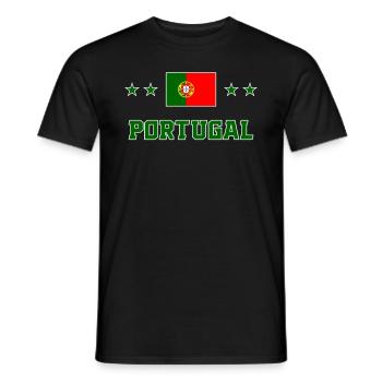 Portugal - T-shirt homme - noir - Devant - AI Model Male 178 light (178cm)