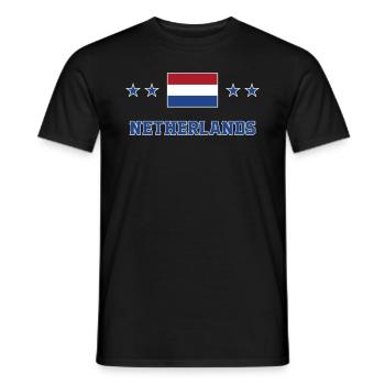 Netherlands - Men's T-Shirt - black - Front - AI Model Male 178 light (178cm)