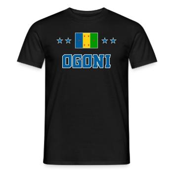 Ogoni - Männer T-Shirt - Schwarz - Vorne - AI Model Male 178 light (178cm)