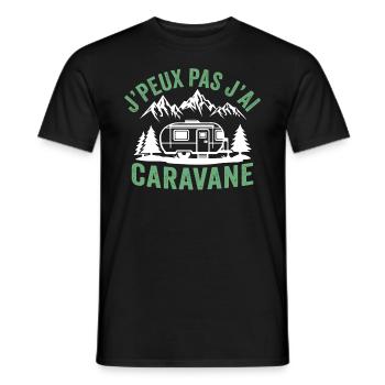 J'peux pas j'ai caravane - T-shirt homme - noir - Devant - AI Model Male 178 light (178cm)