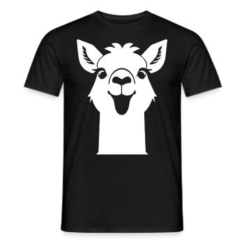 Lustige Lama-Silhouette Freche Spaß-Lamas - Männer T-Shirt - Schwarz - Vorne - AI Model Male 178 light (178cm)