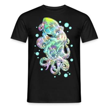 Poulpe - T-shirt homme - noir - Devant - AI Model Male 178 light (178cm)