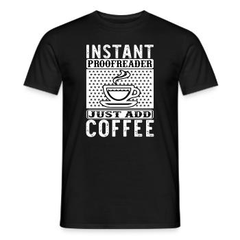 Korrekturlesen, Job, Rechtschreibung, Grammatik, Korrekturleser - Männer T-Shirt - Schwarz - Vorne - AI Model Male 178 light (178cm)