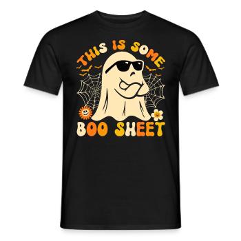 Halloween Costume Pumpkin Skeleton Horror Ghost - Men's T-Shirt - black - Front - AI Model Male 178 light (178cm)