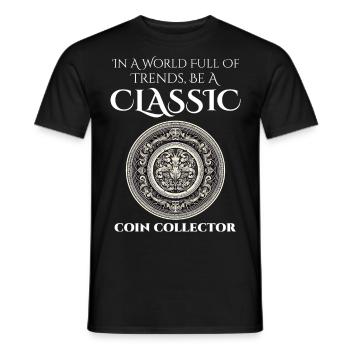 Coin Collecting Collector Numismatic Numismatist - Men's T-Shirt - black - Front - AI Model Male 178 light (178cm)
