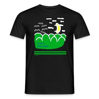 OpenSpace2 - Männer T-Shirt - Schwarz - Vorne - AI Model Male 178 light (178cm)