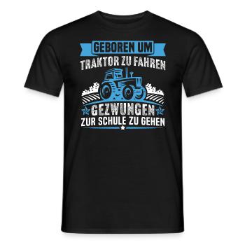 Geboren um Traktor zu Fahren - Männer T-Shirt - Schwarz - Vorne - AI Model Male 178 light (178cm)