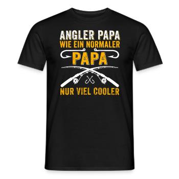 Angler Papa Wie Ein Normaler Papa Nur Viel Cooler - Männer T-Shirt - Schwarz - Vorne - AI Model Male 178 light (178cm)