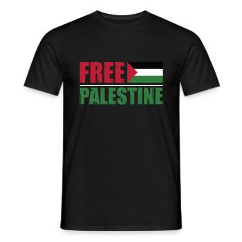 Palestine libre - T-shirt homme - noir - Devant - AI Model Male 178 light (178cm)