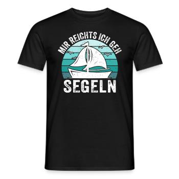 Mir reichts ich geh segeln t-shirt segler - Männer T-Shirt - Schwarz - Vorne - AI Model Male 178 light (178cm)