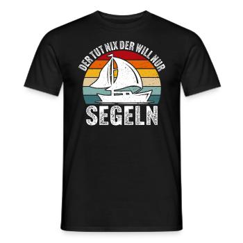der tut nix der will nur segeln - Männer T-Shirt - Schwarz - Vorne - AI Model Male 178 light (178cm)