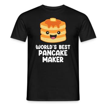 Funny Pancakes Brunch Breakfast Pancake Maker - Men's T-Shirt - black - Front - AI Model Male 178 light (178cm)