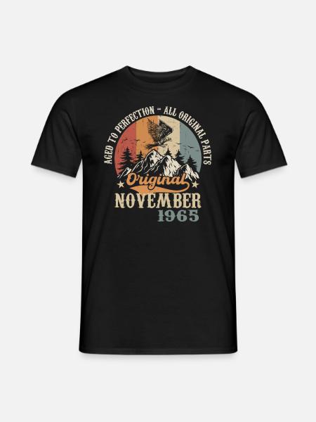 Birthday in November 1965 - November 1965 - Männer T-Shirt - Schwarz