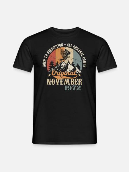Birthday in November 1972 - November 1972 - Men's T-Shirt - black