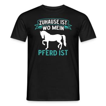zuhause ist wo mein pferd ist - Männer T-Shirt - Schwarz - Vorne - AI Model Male 178 light (178cm)