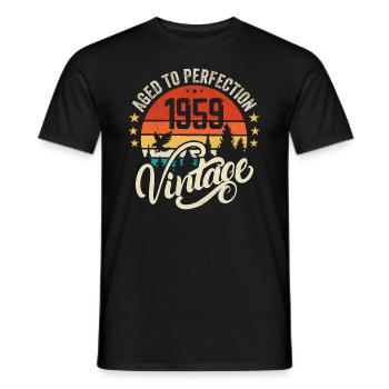 1959 Vintage - Birthday Gift 1959 Retro 1959 - Men's T-Shirt - black - Front - AI Model Male 178 light (178cm)