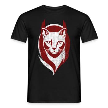 Cool Cat Logo Cat Kitten - Men's T-Shirt - black - Front - AI Model Male 178 light (178cm)