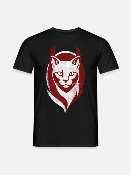 Cool Cat Logo Katt Kattunge - T-shirt herr - svart