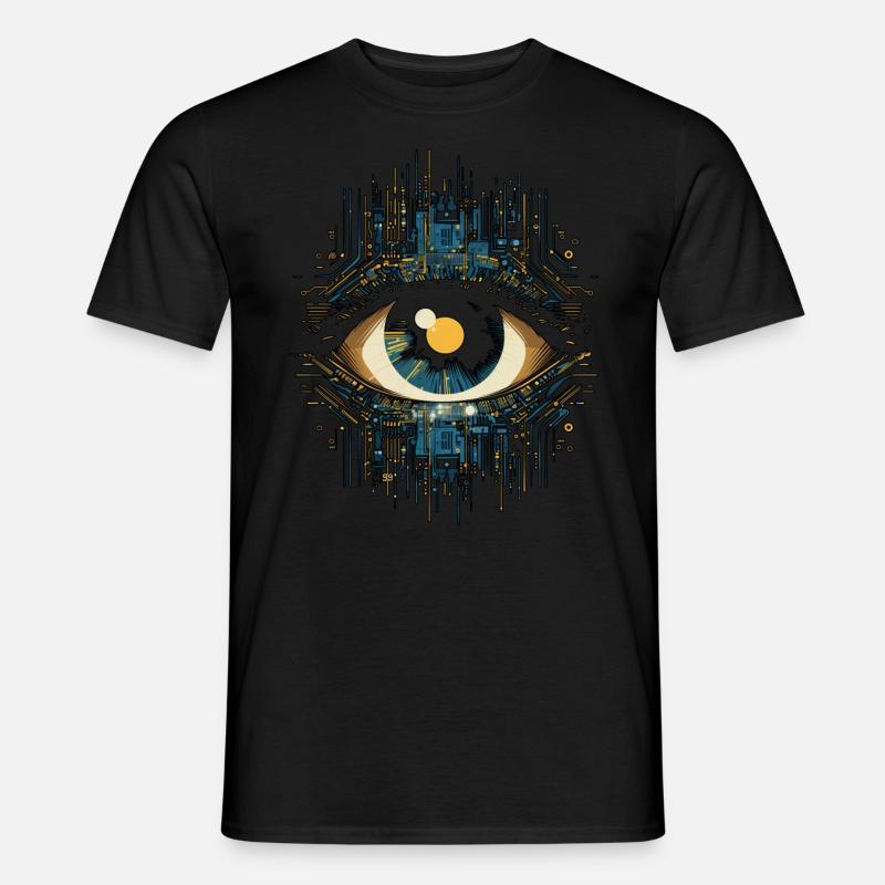 Auge Elektronik - Männer T-Shirt - Schwarz