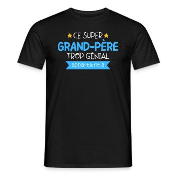 Super Grand-père Trop Génial Cadeau personnalisé - T-shirt homme - noir - Devant - AI Model Male 178 light (178cm)