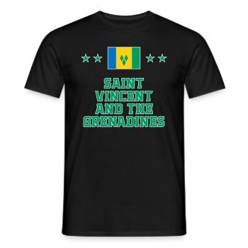 Saint Vincent and the Grenadines - Men's T-Shirt - black - Front - AI Model Male 178 light (178cm)
