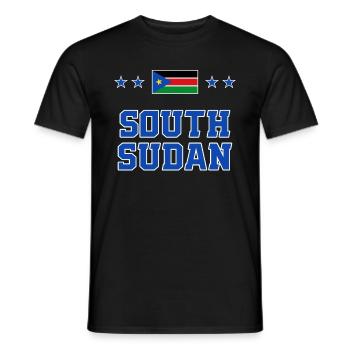 South Sudan - Men's T-Shirt - black - Front - AI Model Male 178 light (178cm)