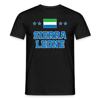 Sierra Leone - Männer T-Shirt - Schwarz - Vorne - AI Model Male 178 light (178cm)