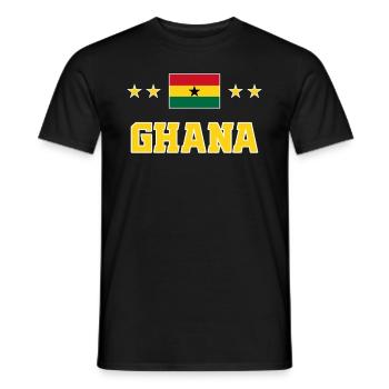 Ghana - T-shirt homme - noir - Devant - AI Model Male 178 light (178cm)