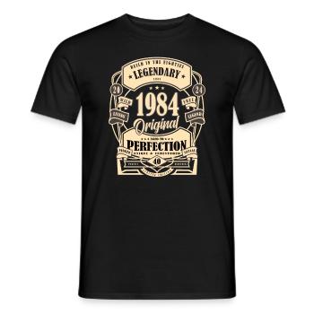 40. Geburtstag, Geschenk, Legende, Original, 1984 - Männer T-Shirt - Schwarz - Vorne - AI Model Male 178 light (178cm)