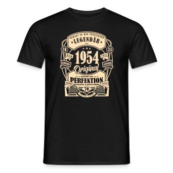 70. Geburtstag, Geschenk, Legende, Original, 1954 - Männer T-Shirt - Schwarz - Vorne - AI Model Male 178 light (178cm)