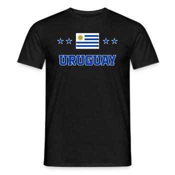 Uruguay - Männer T-Shirt - Schwarz - Vorne - AI Model Male 178 light (178cm)