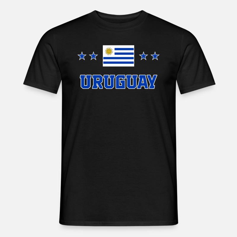 Uruguay - Männer T-Shirt - Schwarz