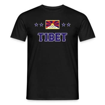 Tibet - T-shirt homme - noir - Devant - AI Model Male 178 light (178cm)