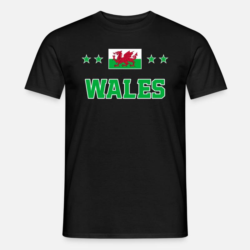 Wales - Männer T-Shirt - Schwarz