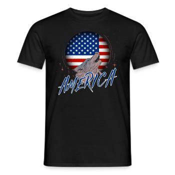 Amérique du Nord - T-shirt homme - noir - Devant - AI Model Male 178 light (178cm)