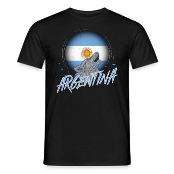 Argentinien - Männer T-Shirt - Schwarz - Vorne - AI Model Male 178 light (178cm)