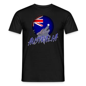 Australien - Männer T-Shirt - Schwarz - Vorne - AI Model Male 178 light (178cm)