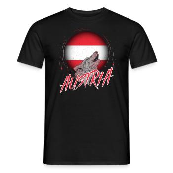 Austria - Men's T-Shirt - black - Front - AI Model Male 178 light (178cm)
